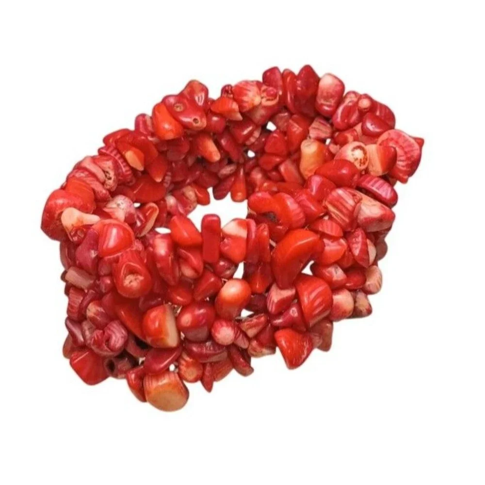 Branch Red Coral Beaded Bracelet